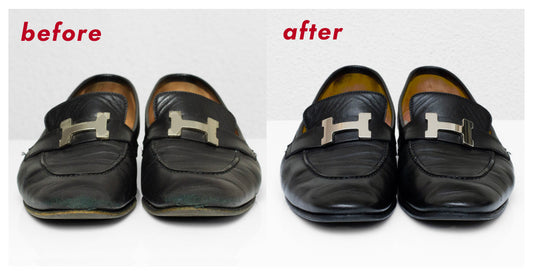 革靴のキズ、簡単なお手入れ方法と補修事例のご紹介
